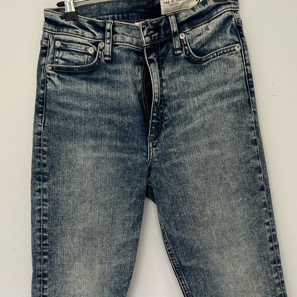 Sold☀️Rag & Bone Nina High-Rise Ankle Flare Jeans in Pearl - Picture 14 of 16